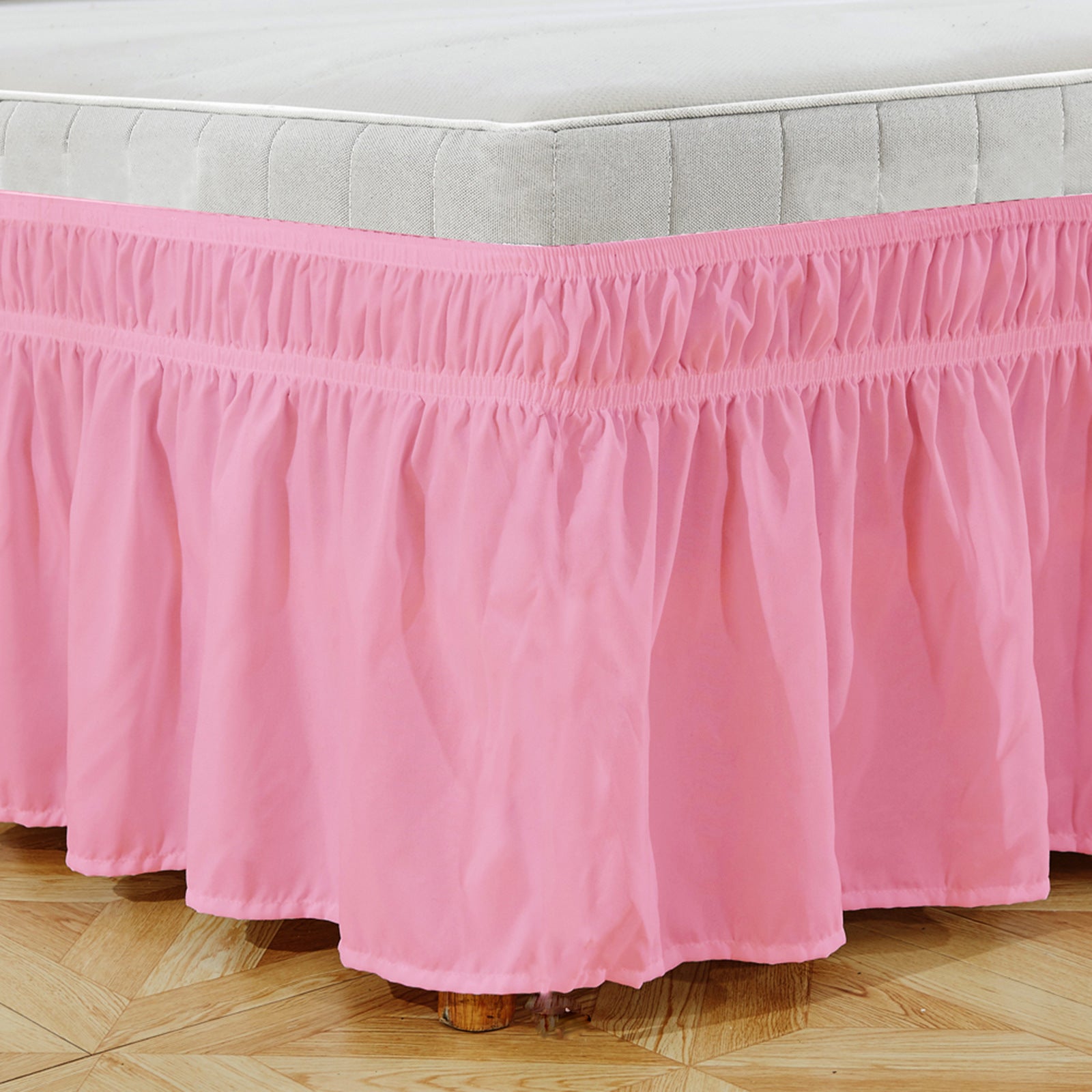 Elastic Ruffles Bed Skirt - Calm Cloud Bedding